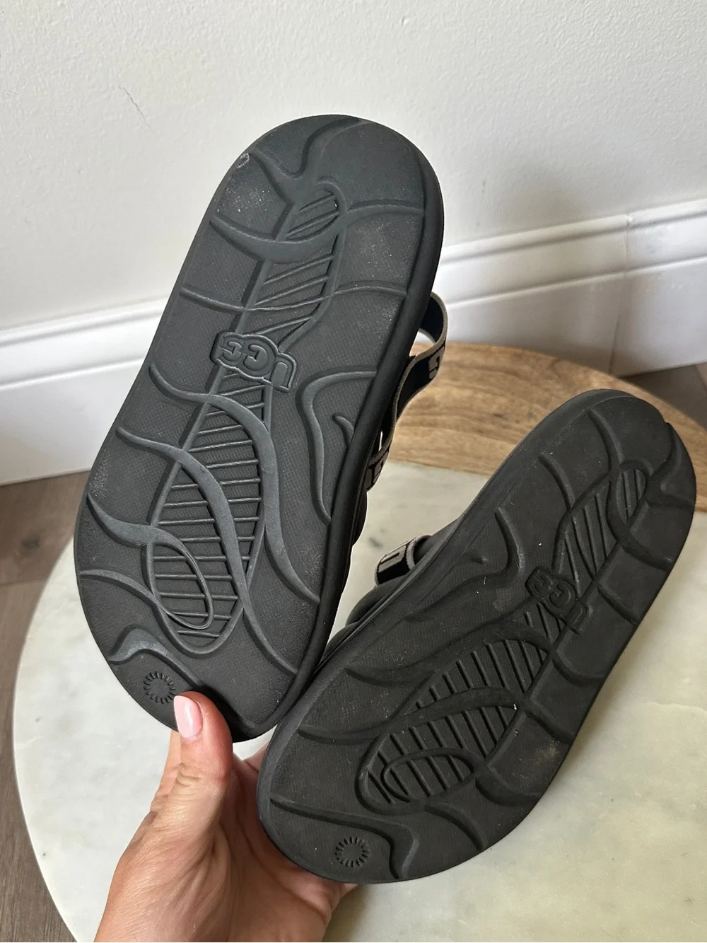 UGG kids sandals Sport yeah slide Black